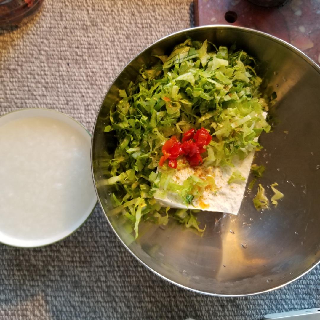 油麦菜拌豆腐