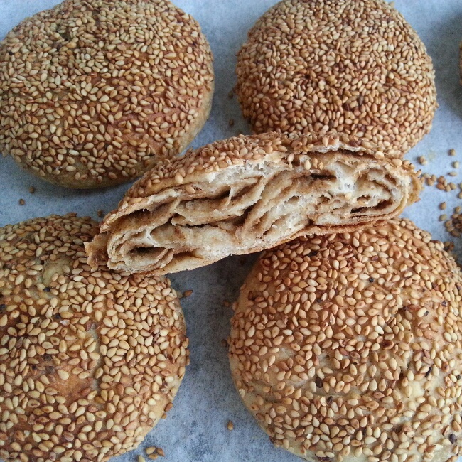 烤箱版麻酱烧饼
