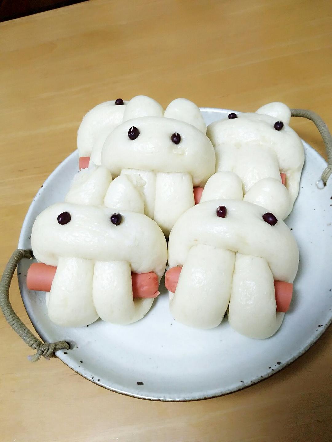 兔子香肠馒头（一次发酵）