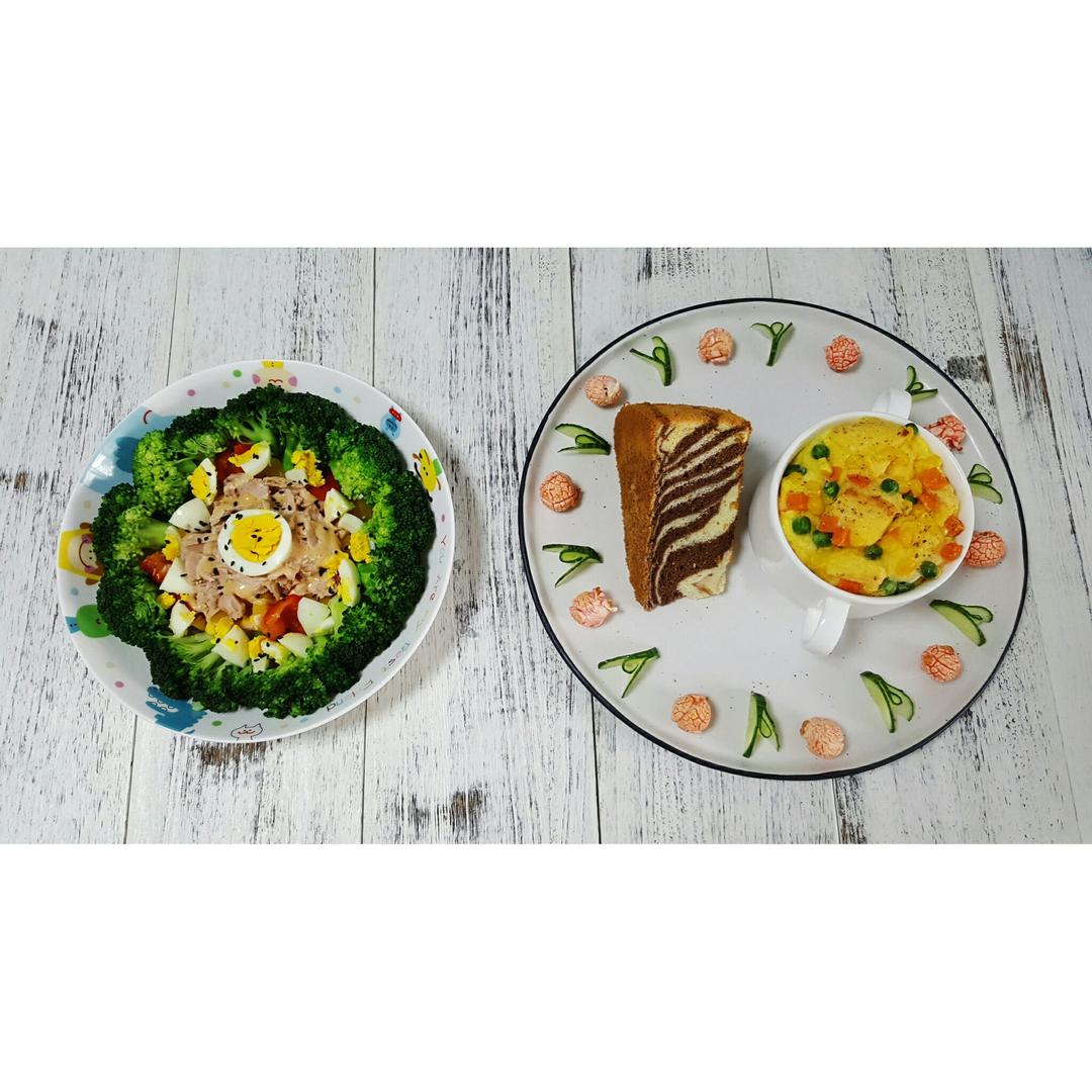 快手早餐——咸焗杂蔬面包布丁