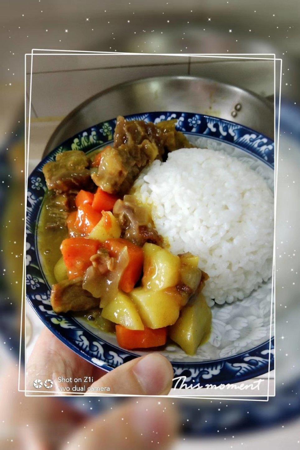 咖喱土豆牛腩饭（下班回家做饭快手版本）