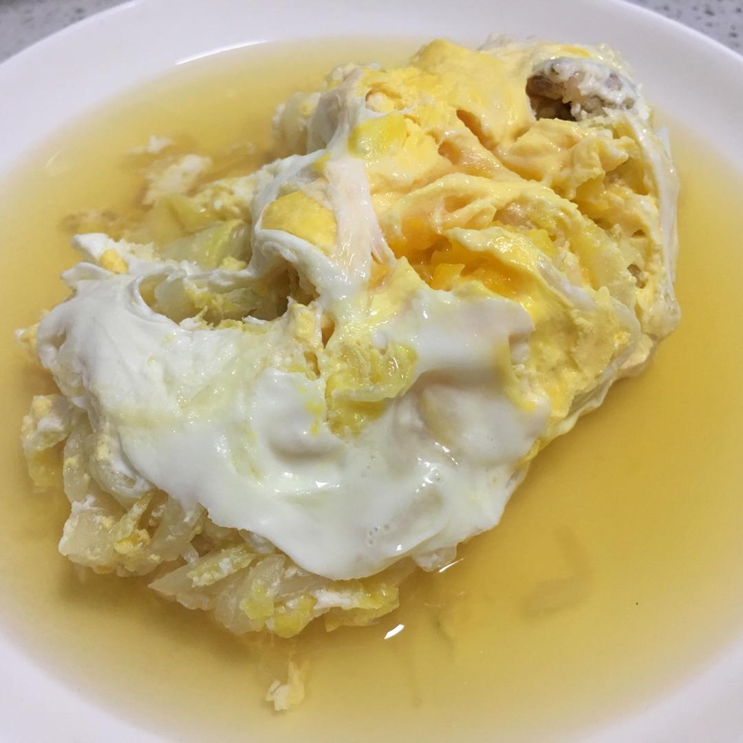 素赛螃蟹----干贝白菜滑蛋