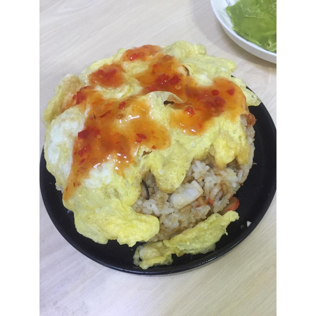 鱿鱼蟹肉炒饭