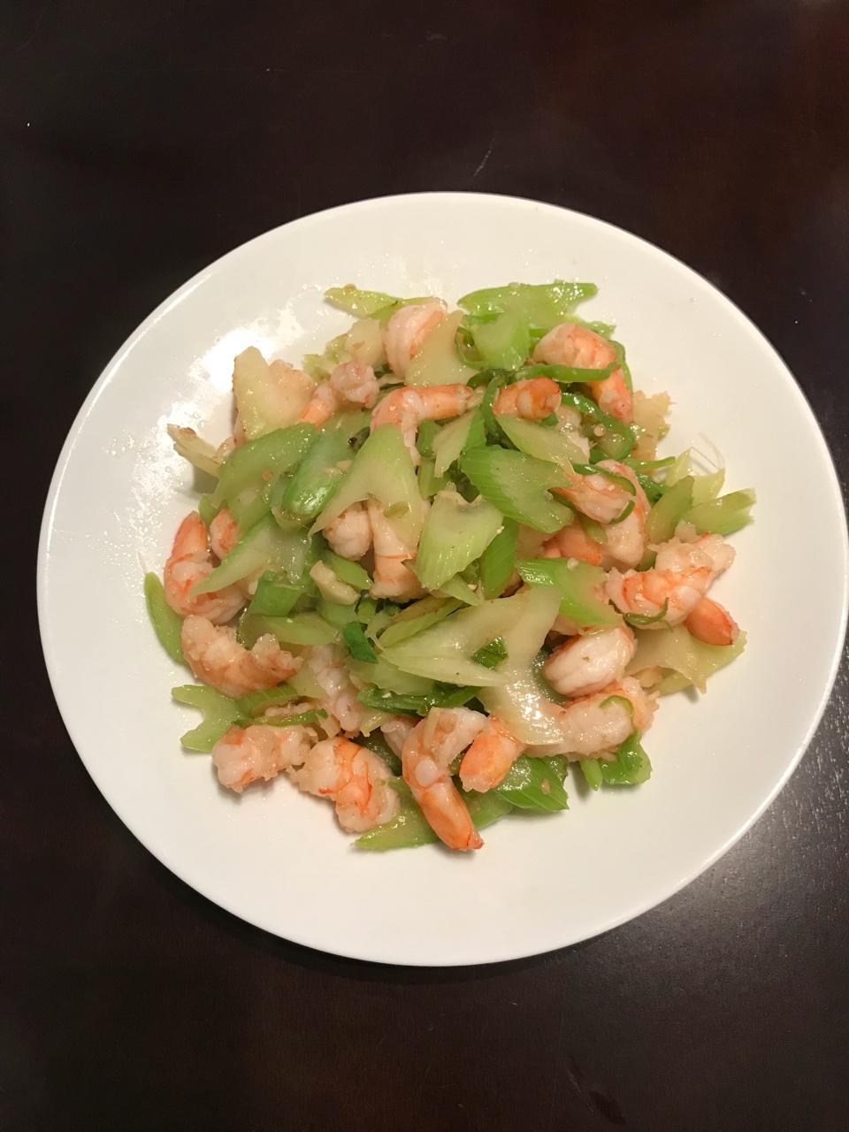 西芹炒虾仁