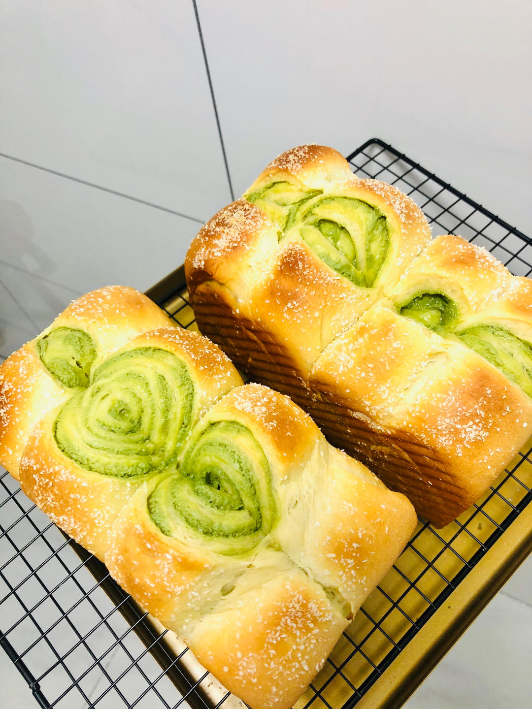 抹茶奶酥土司