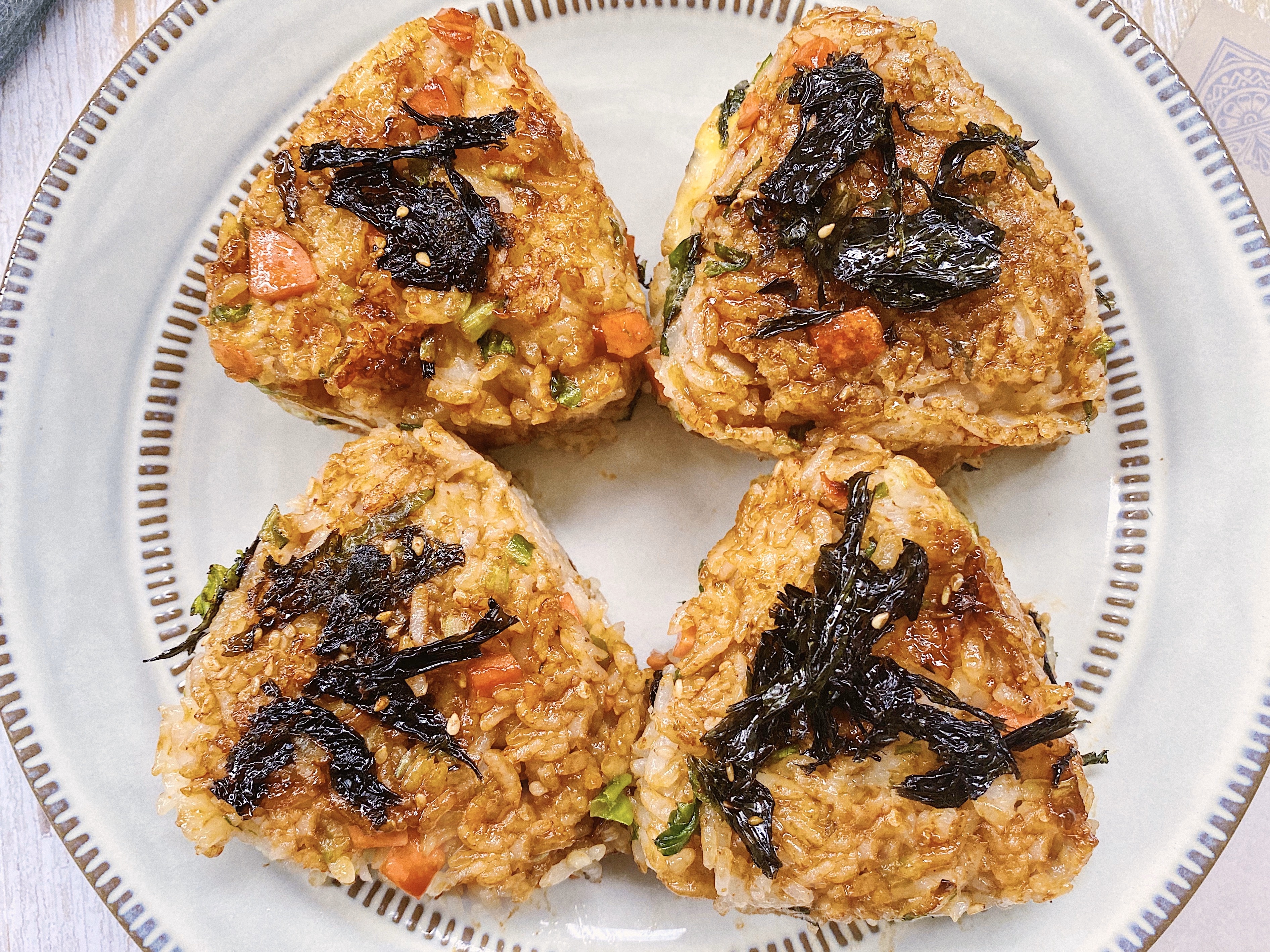 ㊙️米饭的神仙吃法|日式芝士饭团🍙的做法 步骤10
