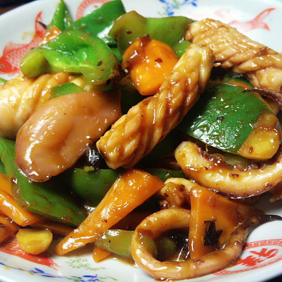 豉椒炒鱿