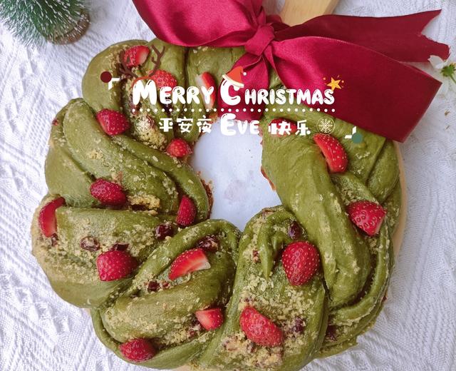 抹茶椰蓉花环面包的做法