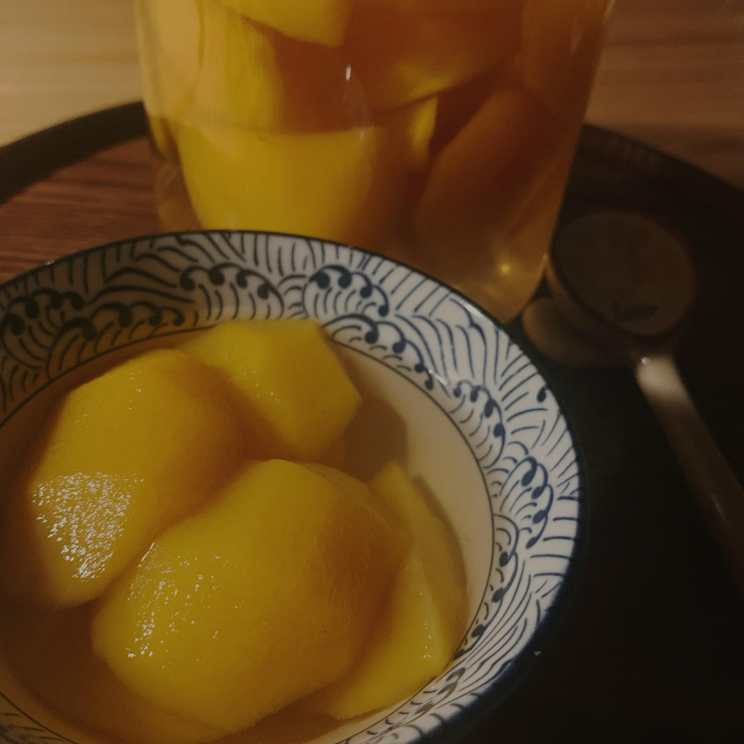 黄桃罐头手工制作