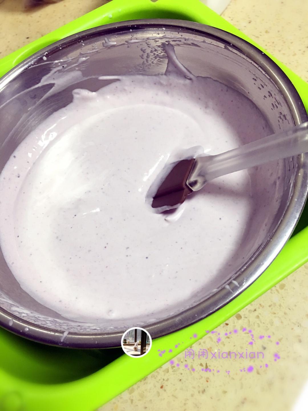 蓝莓酸奶蜜豆冰淇淋的做法 步骤6