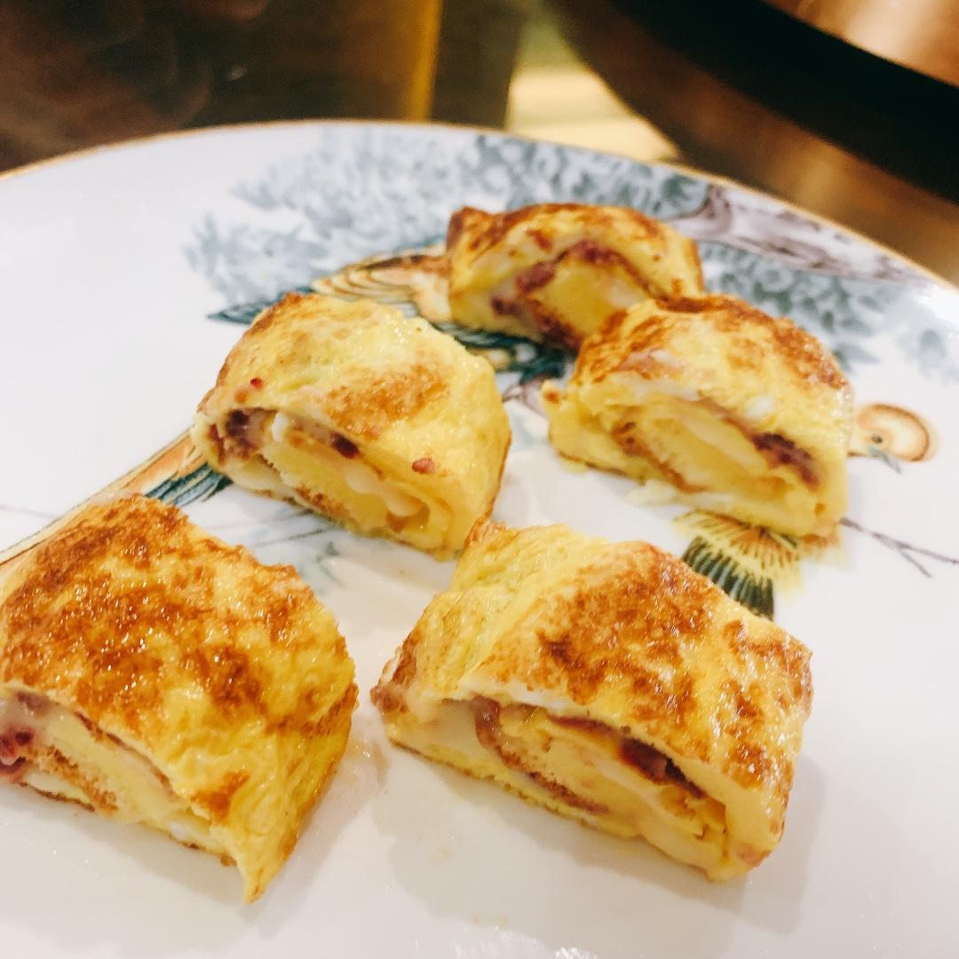 上学娃的快手早餐蛋皮蛋糕卷