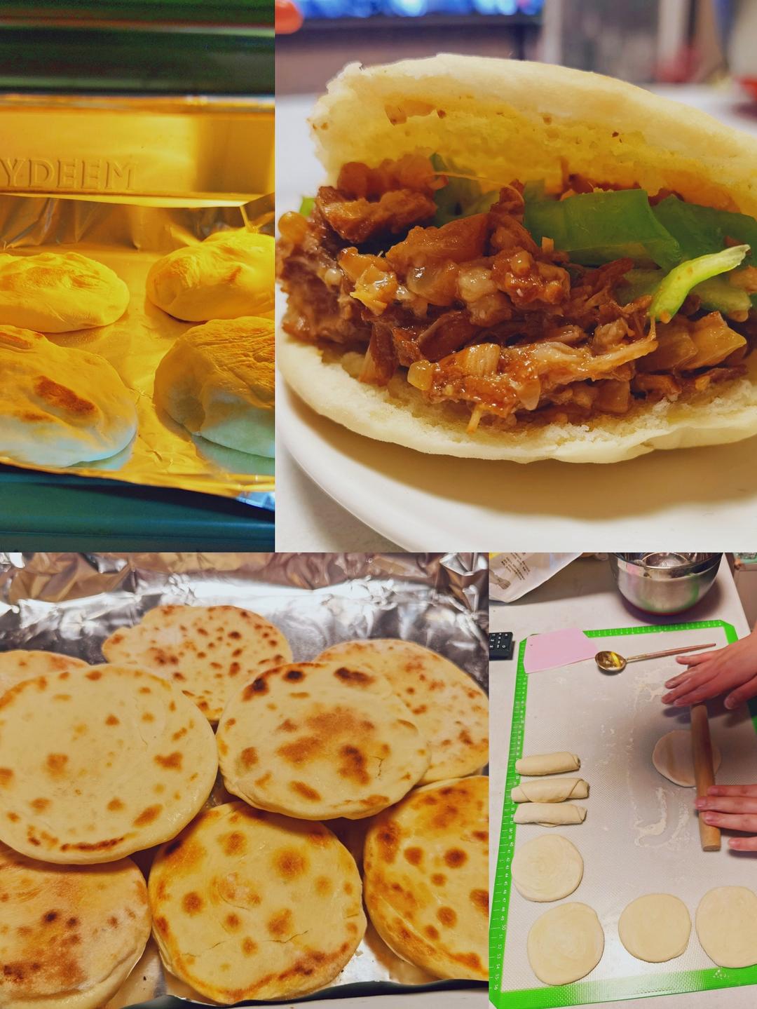 我家每周吃一顿的肉夹馍 小美揉面炖肉