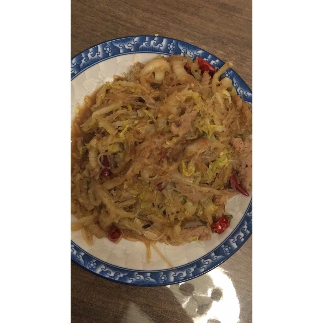 白菜炒粉丝