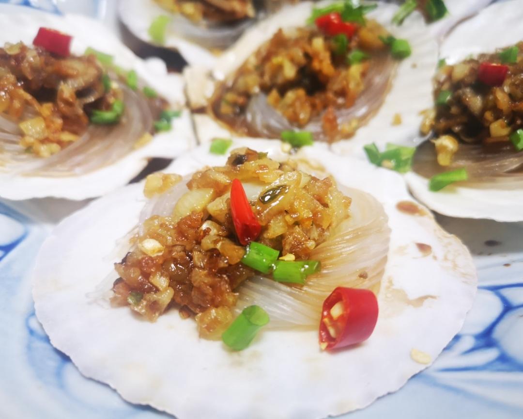 蒜蓉粉丝蒸扇贝的做法