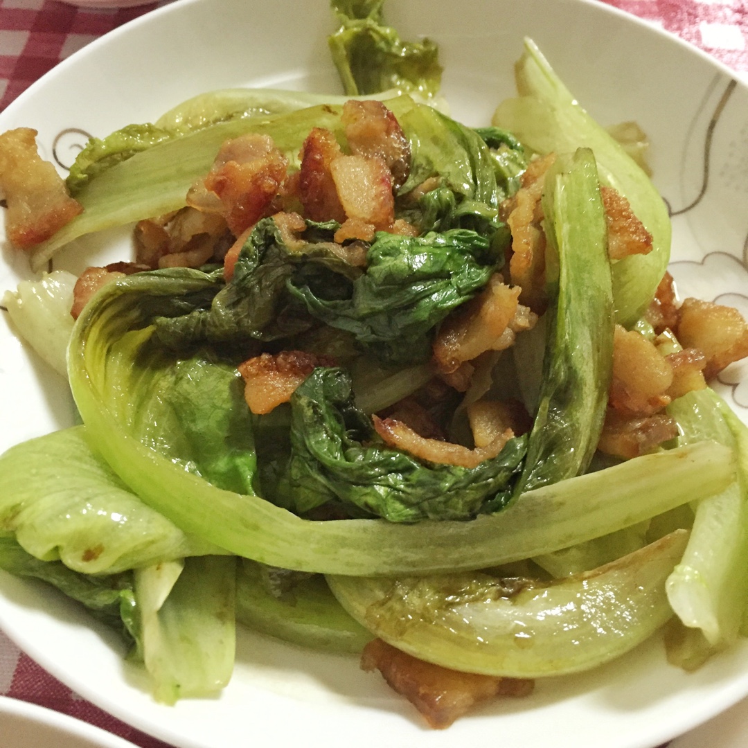 猪油渣炒青菜