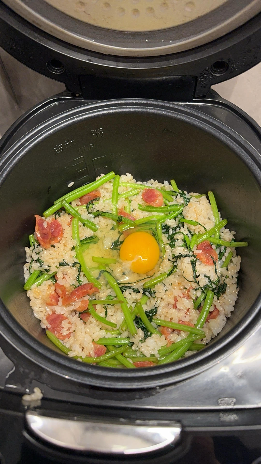 连吃三碗的茼蒿菜饭