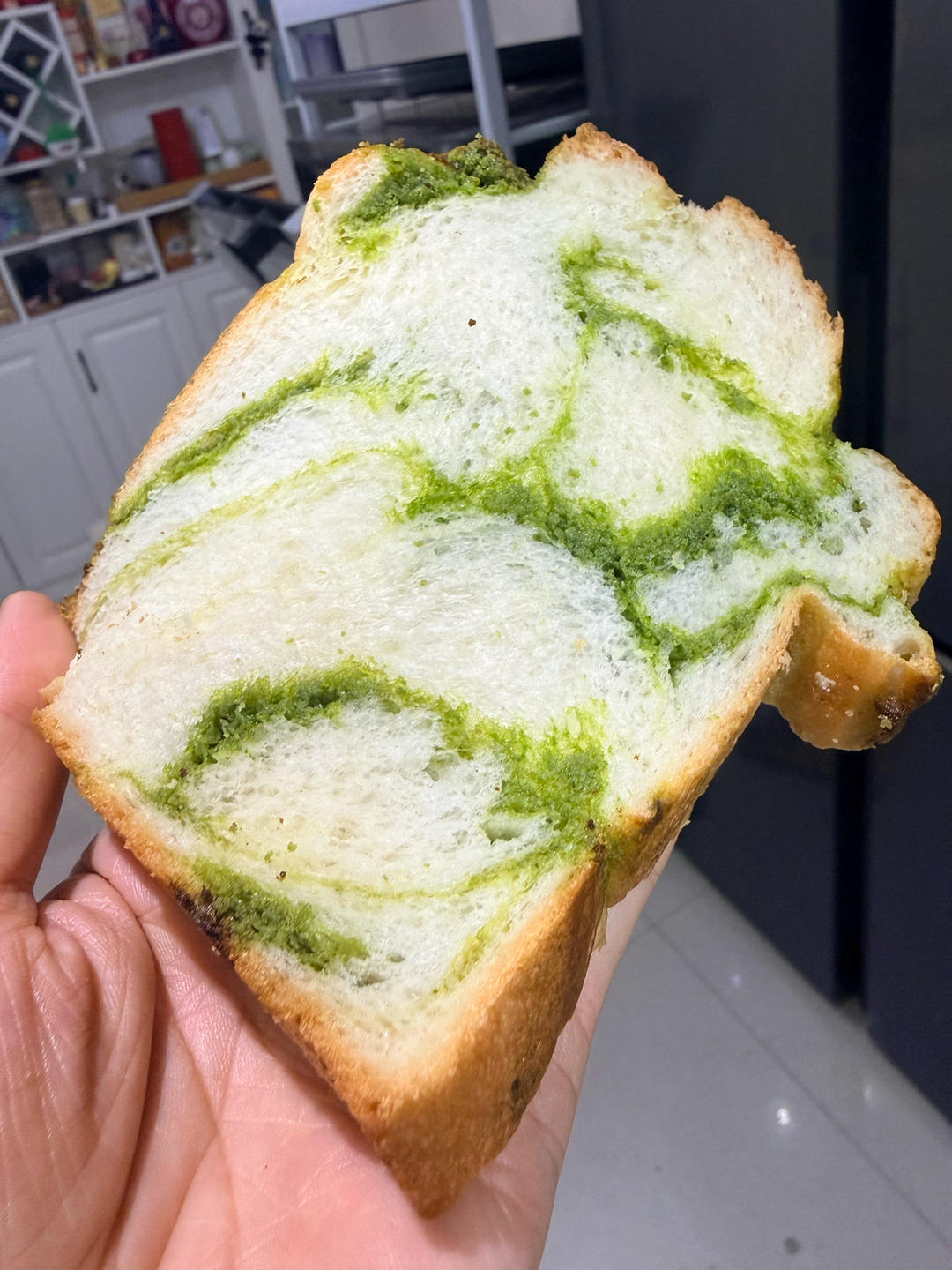 绿色心情---抹茶手撕小吐司
