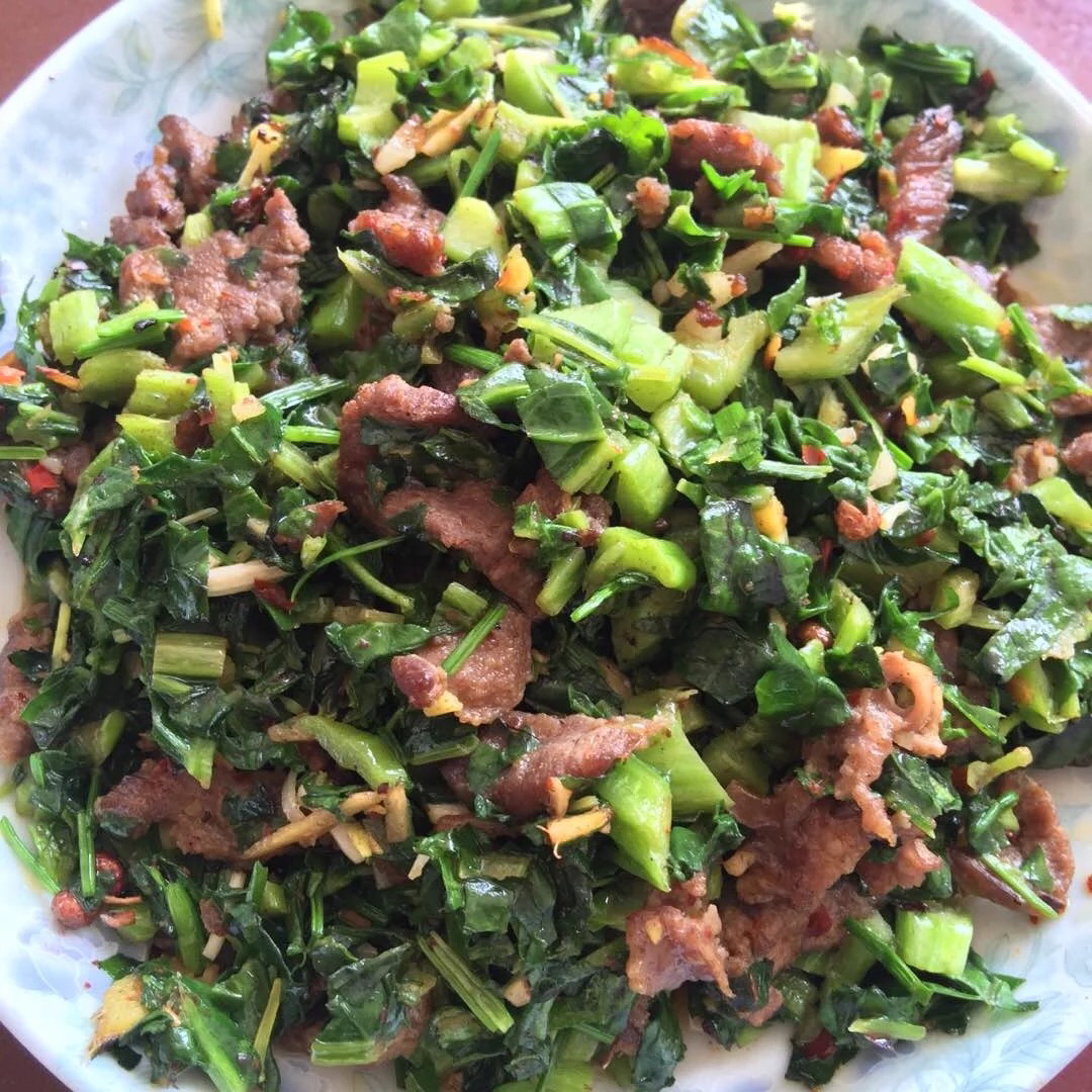 青菜炒牛肉