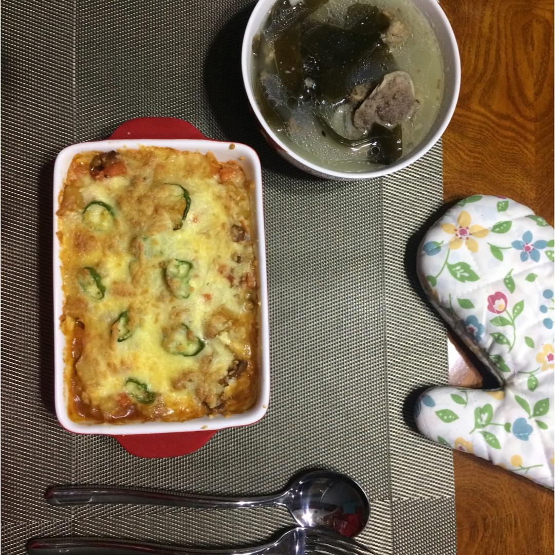 番茄鸡肉浓情焗饭【两人份】