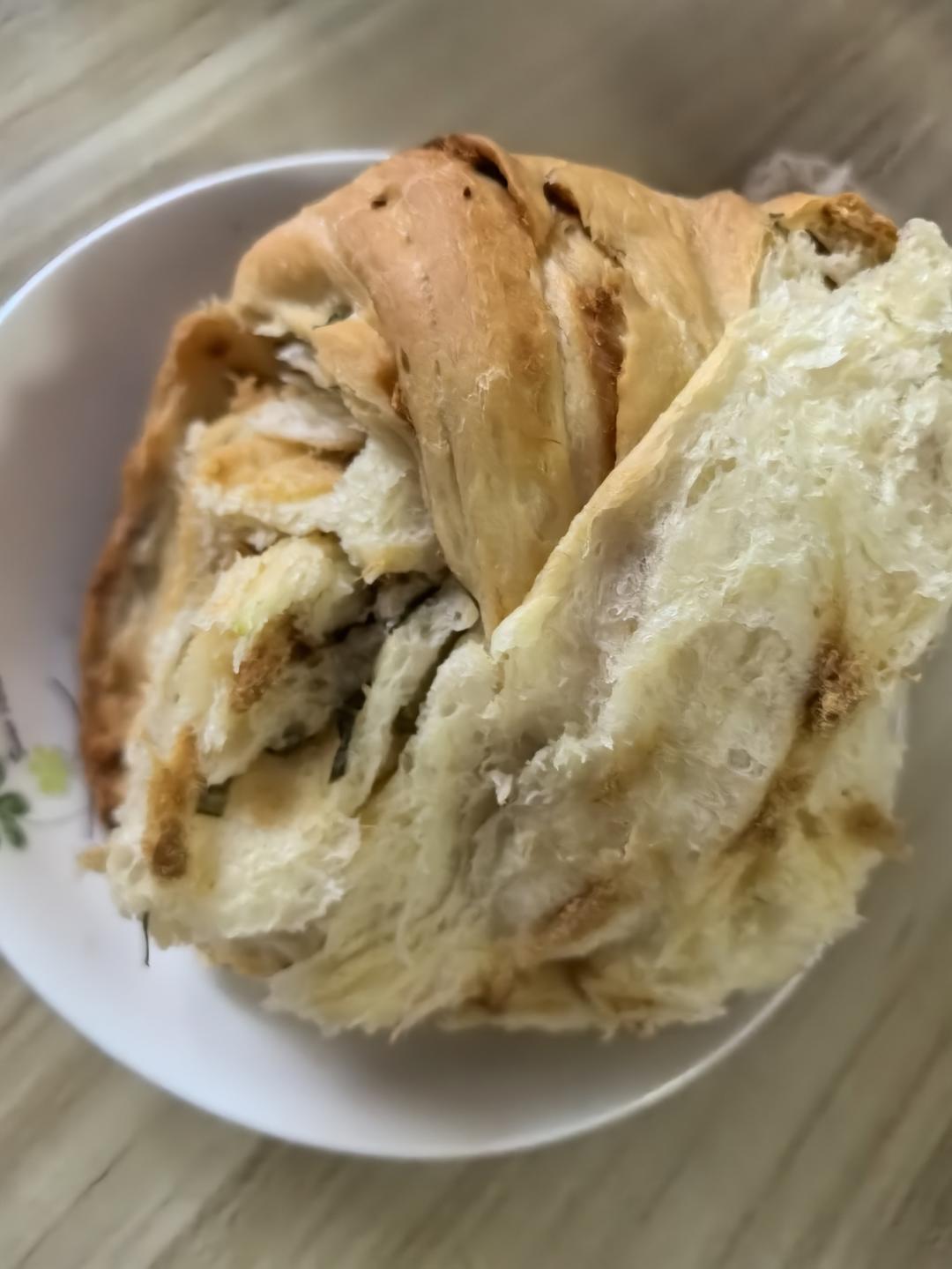 面包机做香葱肉松吐司