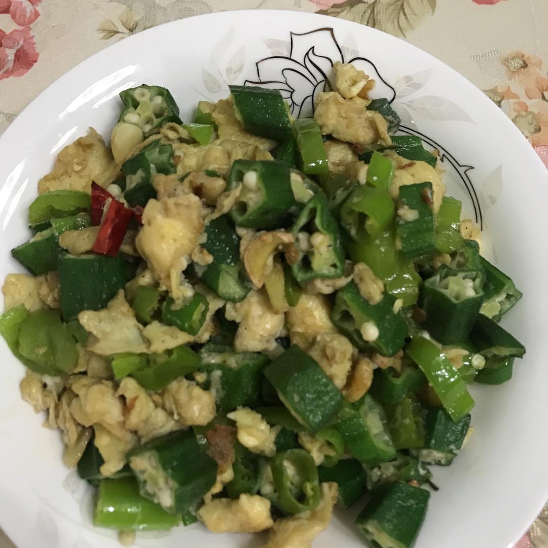 秋葵炒鸡蛋