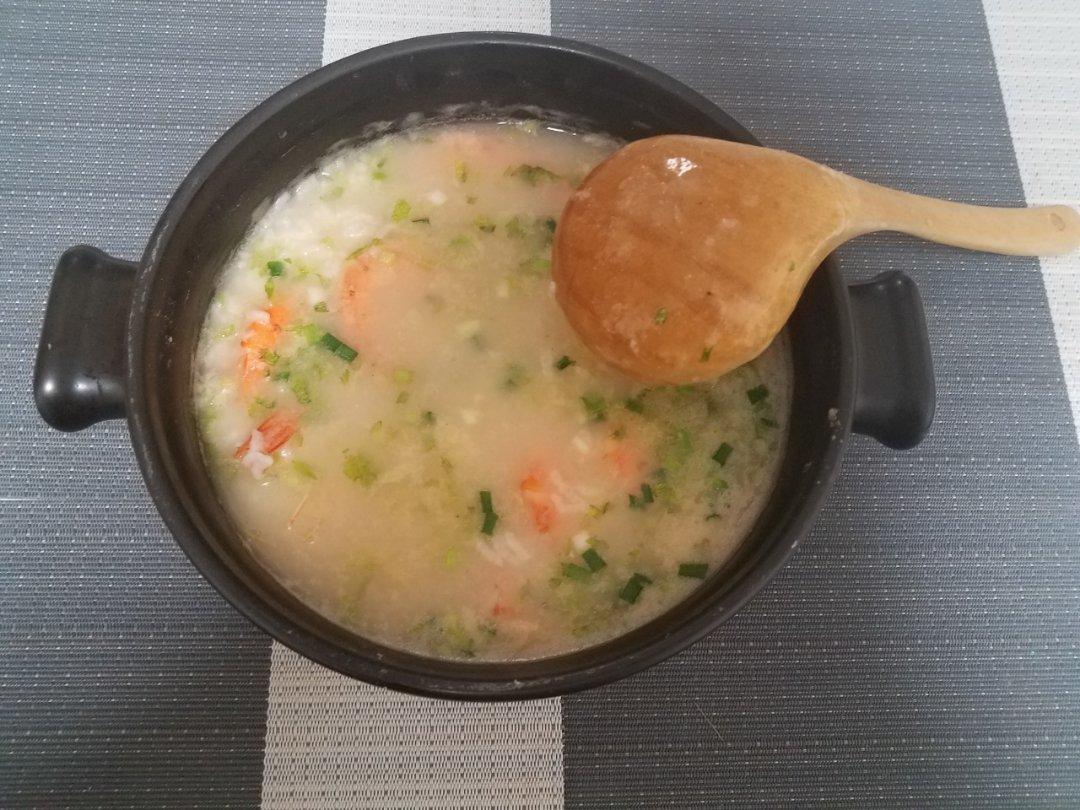 鲜虾砂锅粥