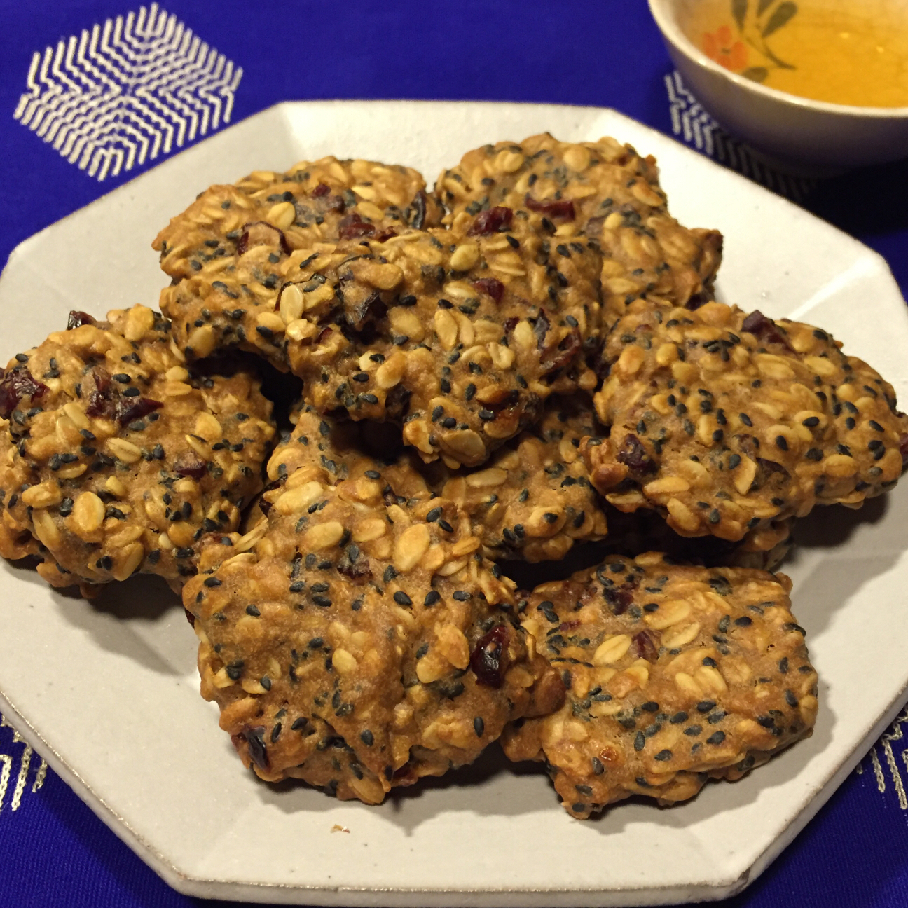 黑芝麻燕麦高纤饼干（无添加，另含植物油减脂配方）
