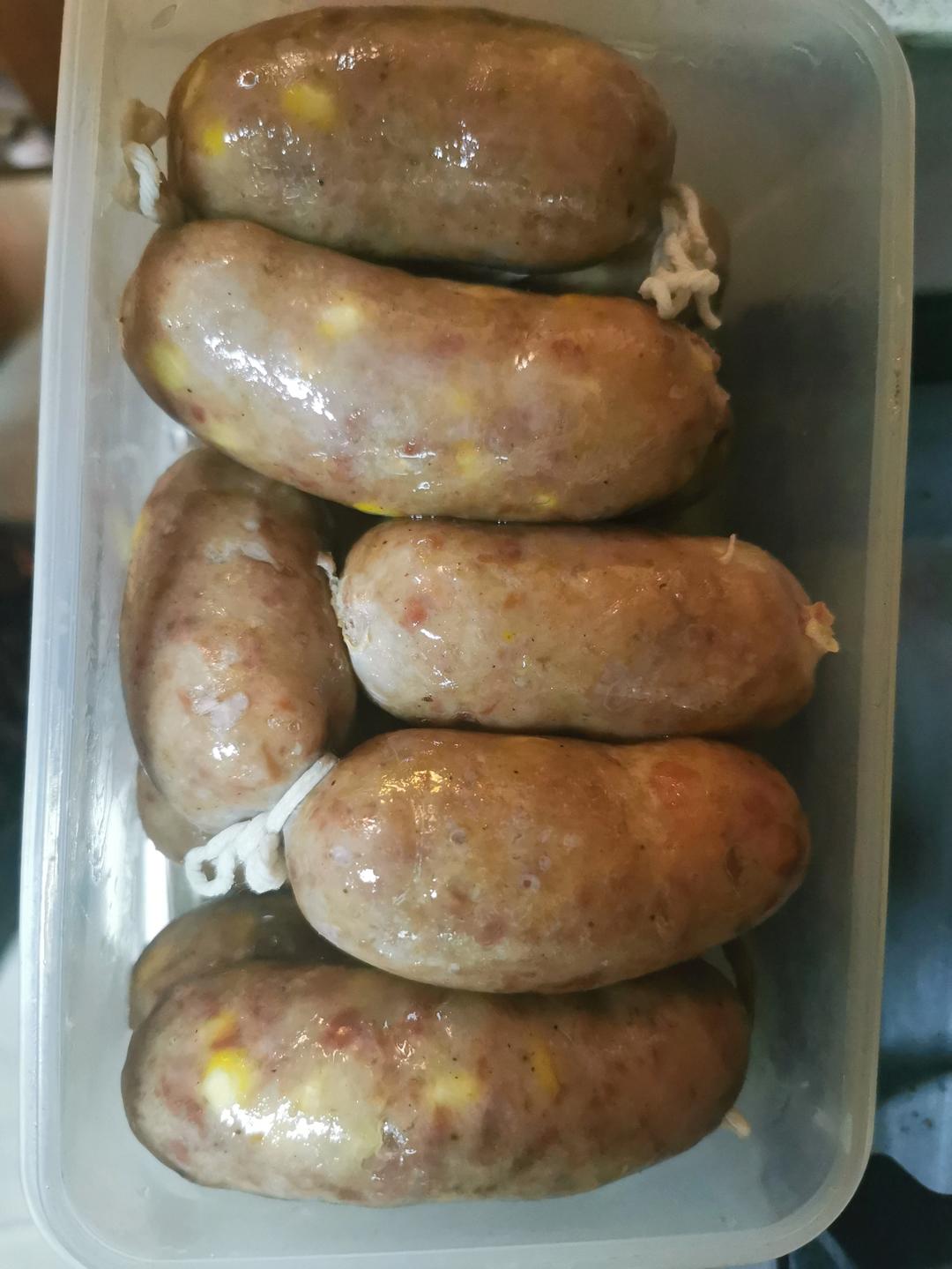 能量满满的猪肉脆皮肠(烤肠、灌肠、自制香肠)