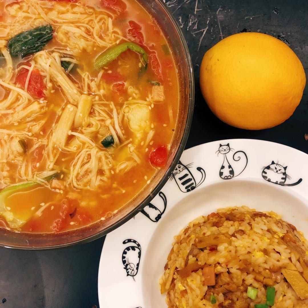 西红柿鸡蛋疙瘩汤