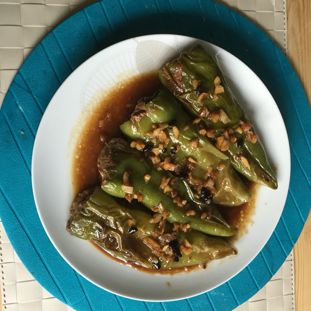 肉酿虎皮青椒