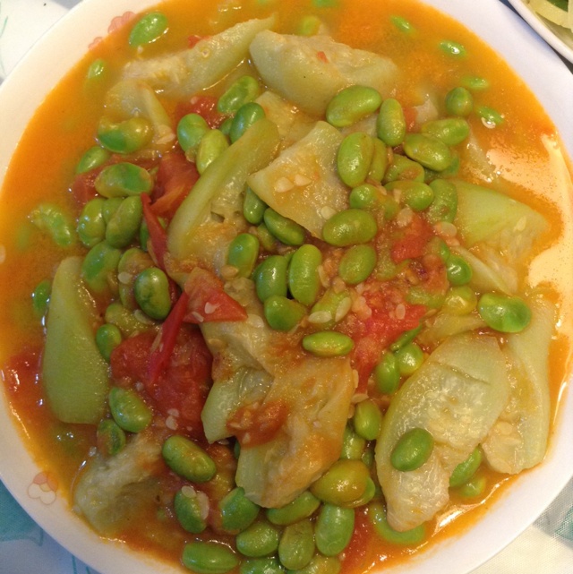 西红柿炒丝瓜
