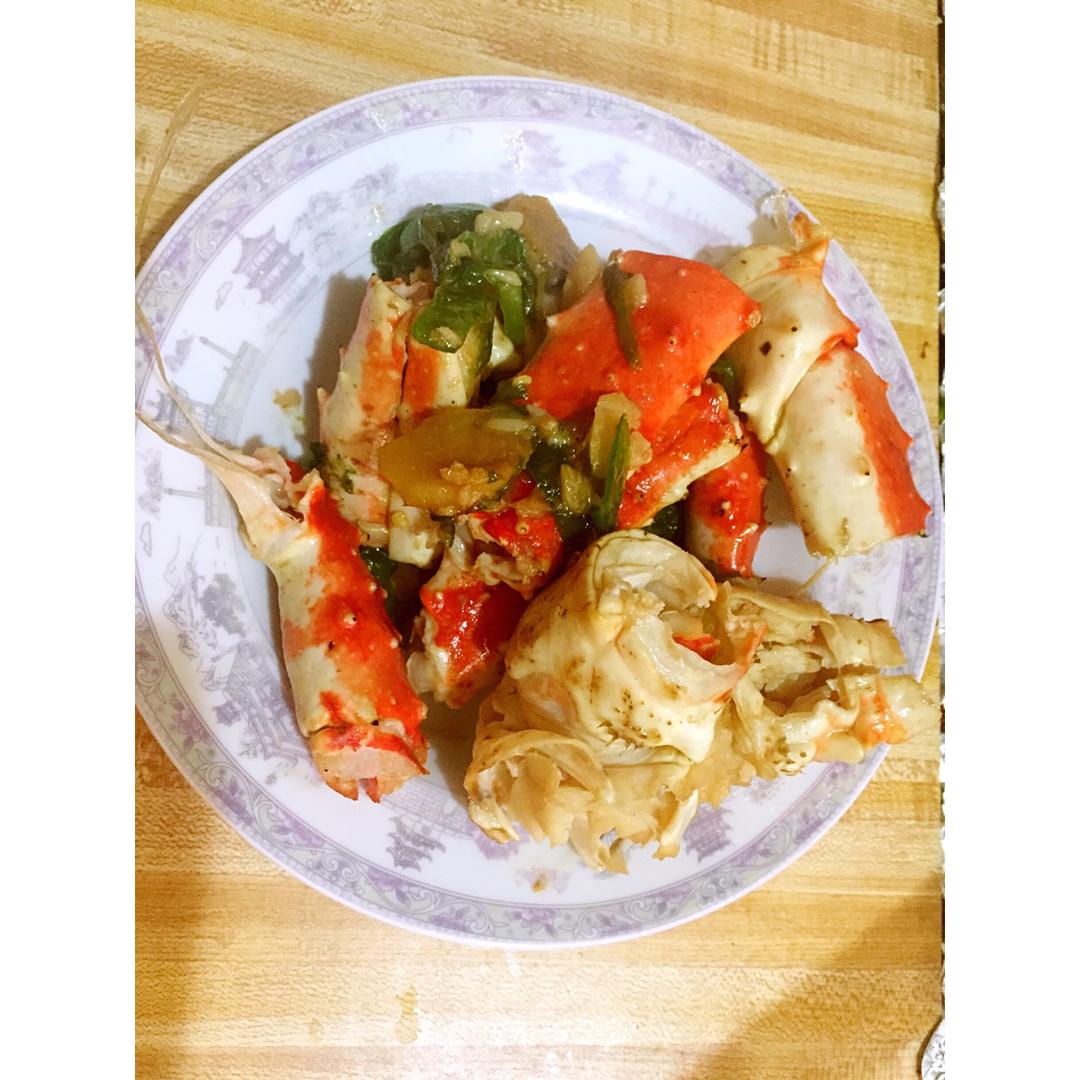 葱姜帝王蟹腿