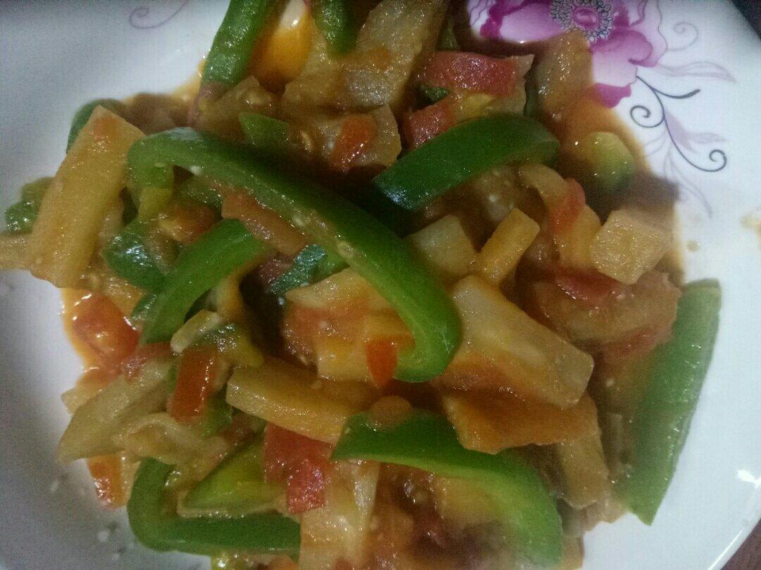 最家常的西红柿炒茄子😋