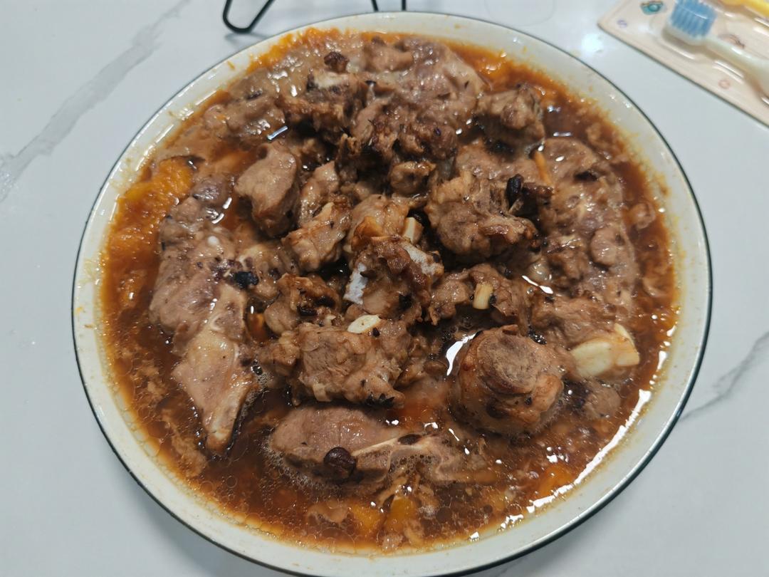豆豉排骨蒸南瓜