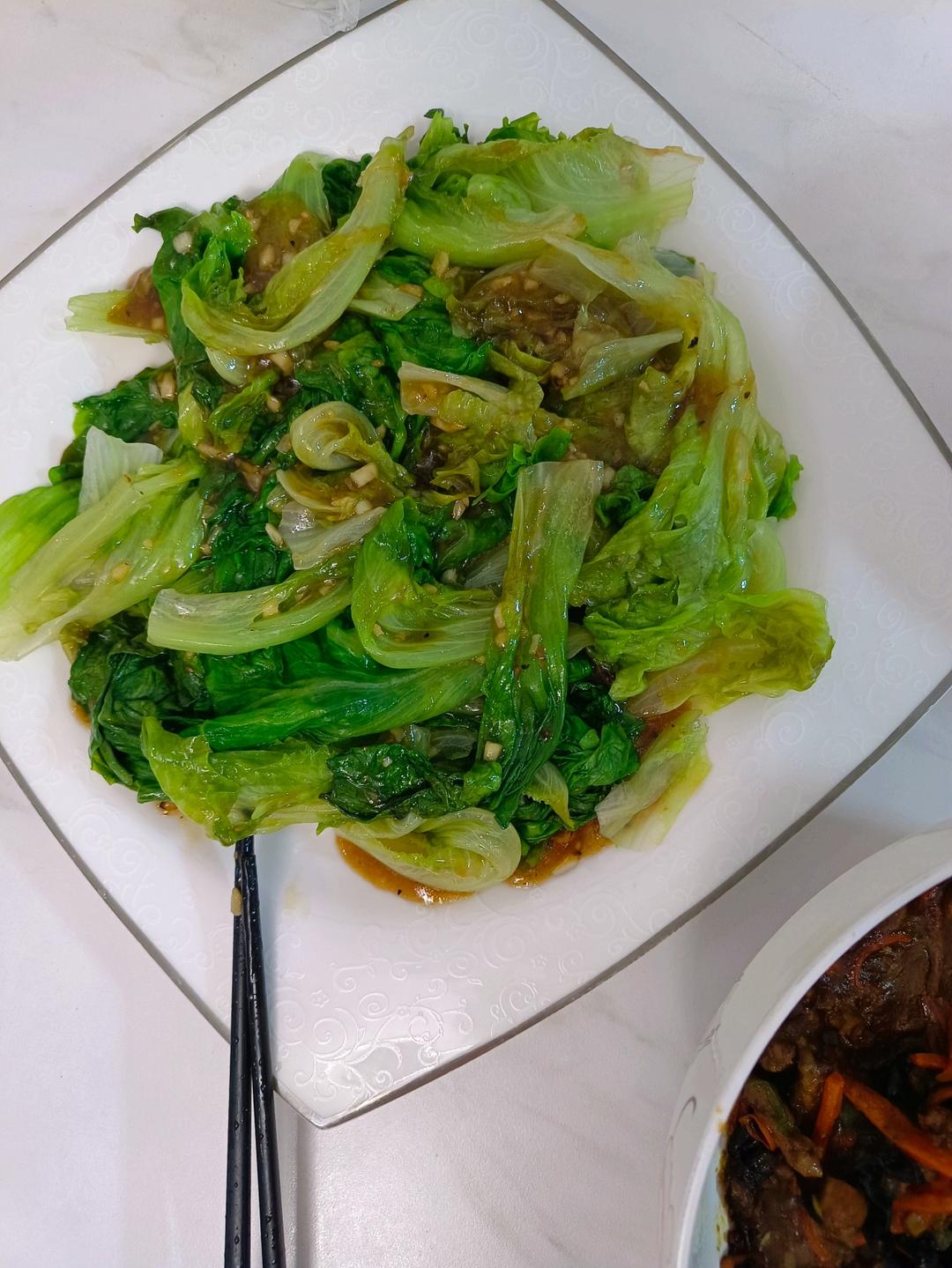🔥减脂菜蚝油生菜、清脆爽口巨好吃😋