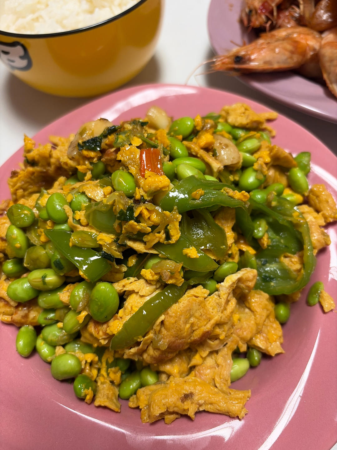 毛豆子炒鸡蛋
