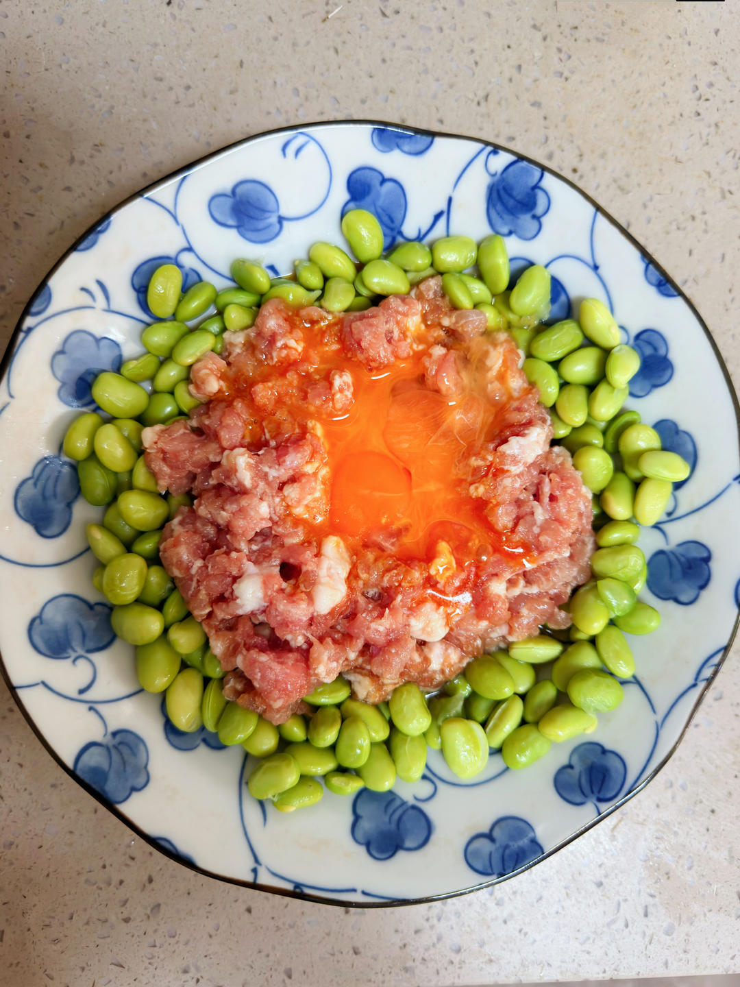 毛豆蒸肉饼