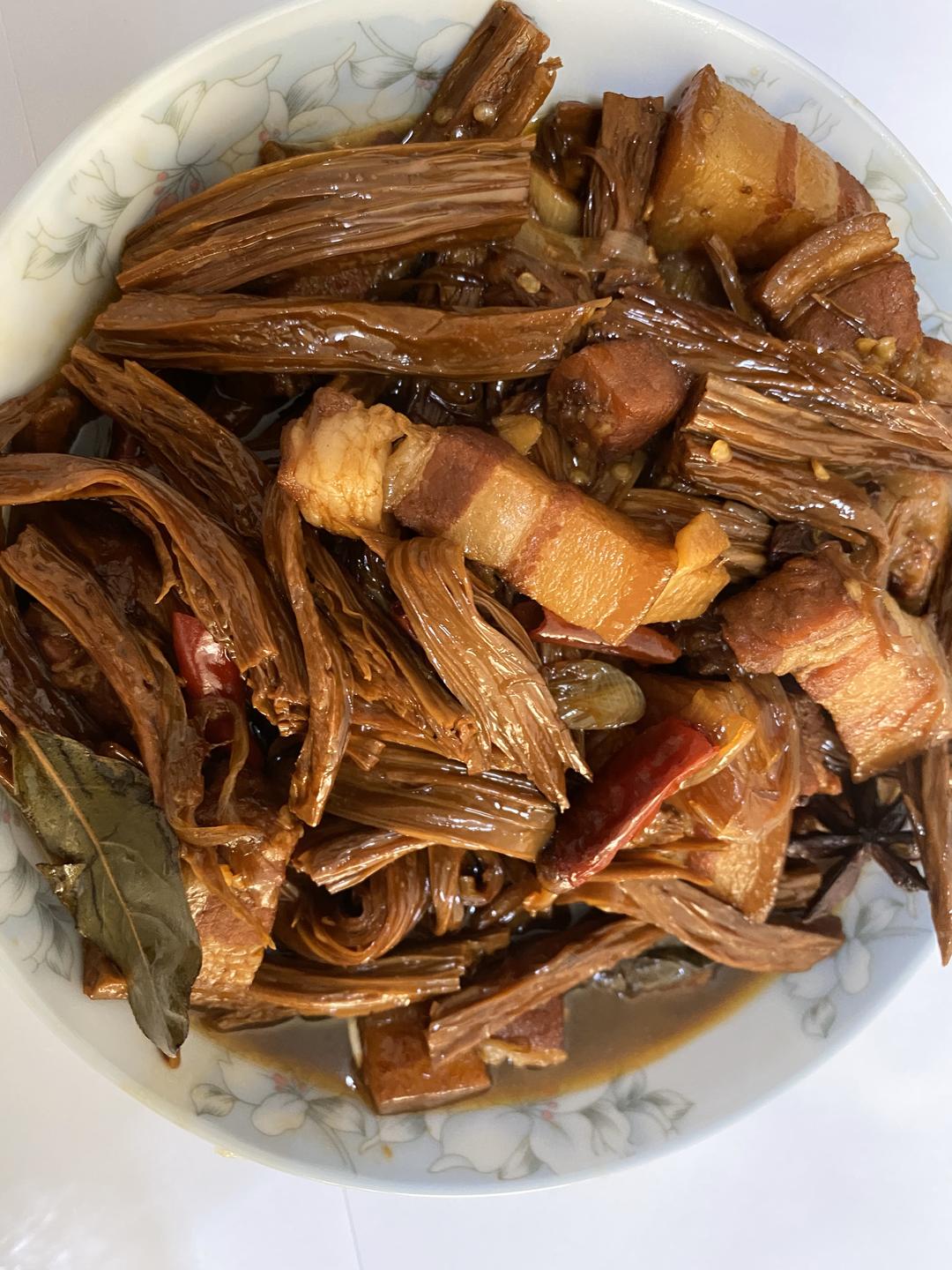 红烧肉炖腐竹（不放油简单营养）