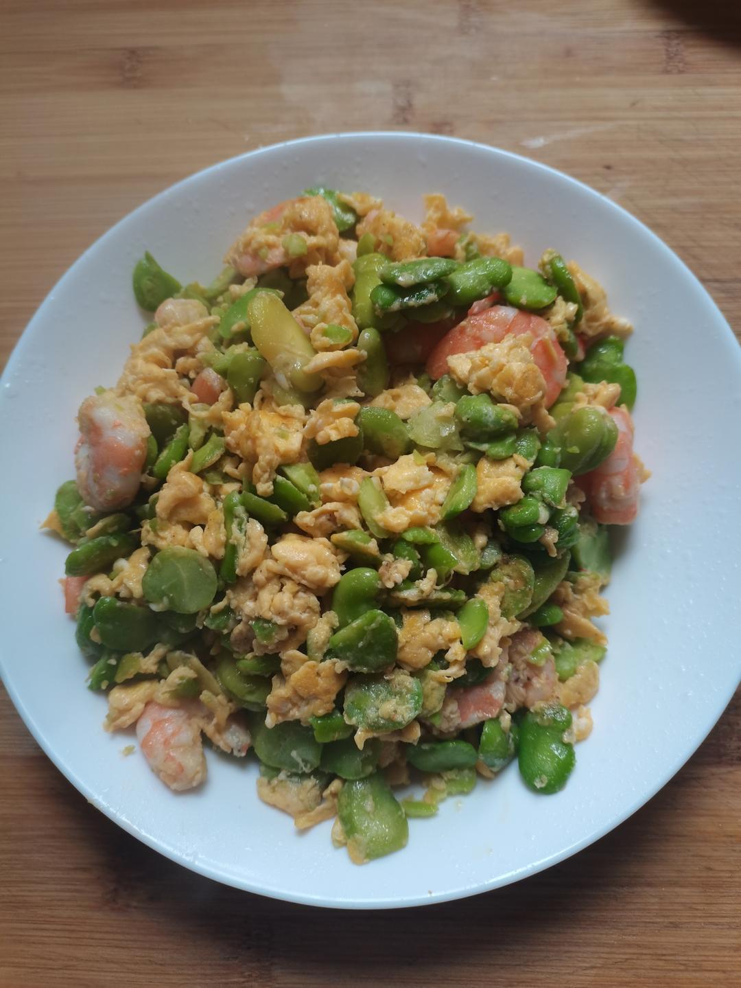 鲜蚕豆炒鸡蛋