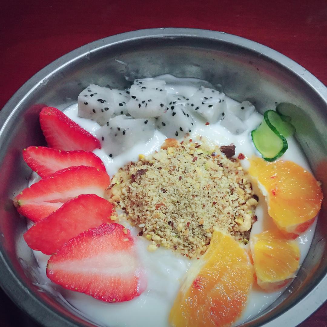 伊涵,做的酸奶山药泥