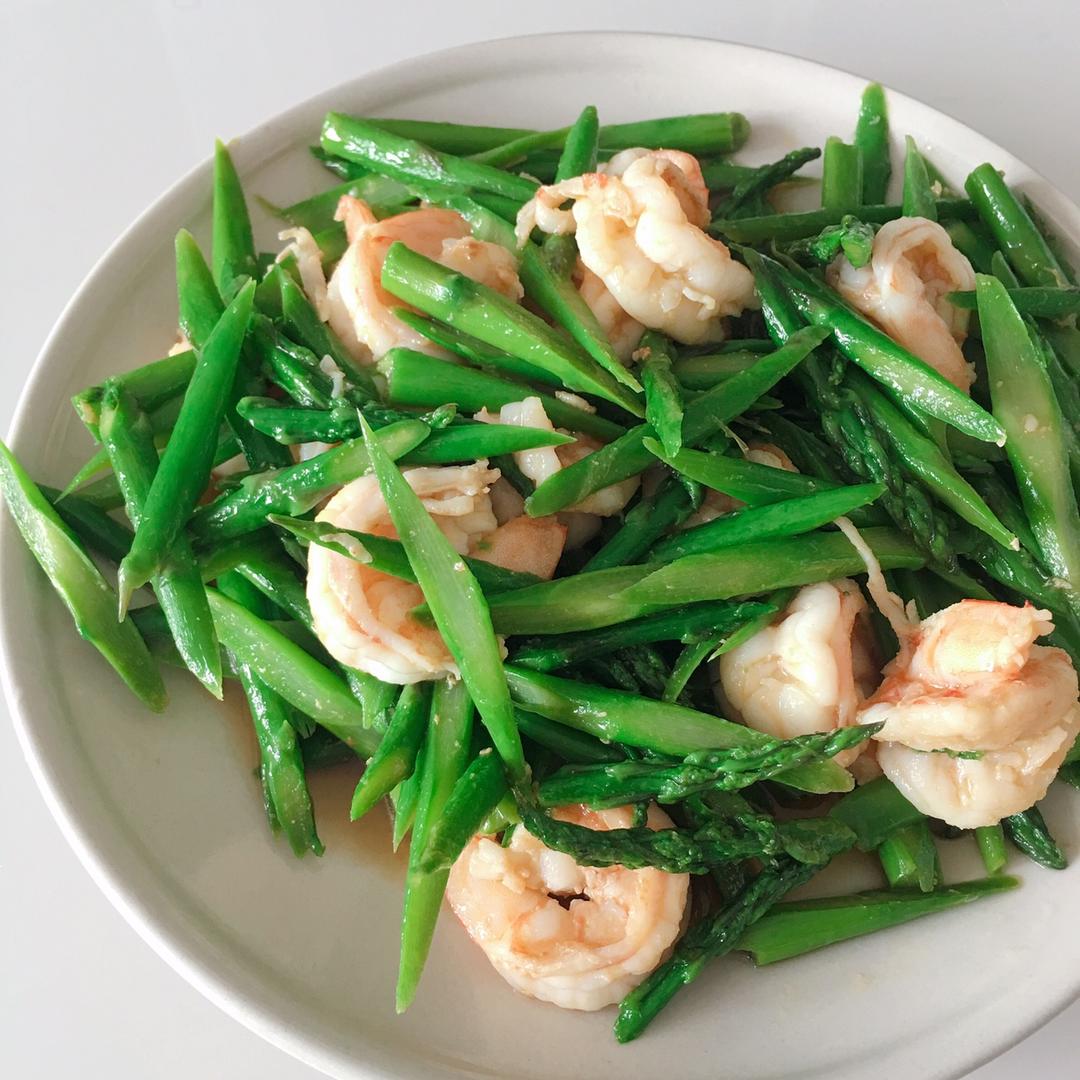 芦笋炒虾仁