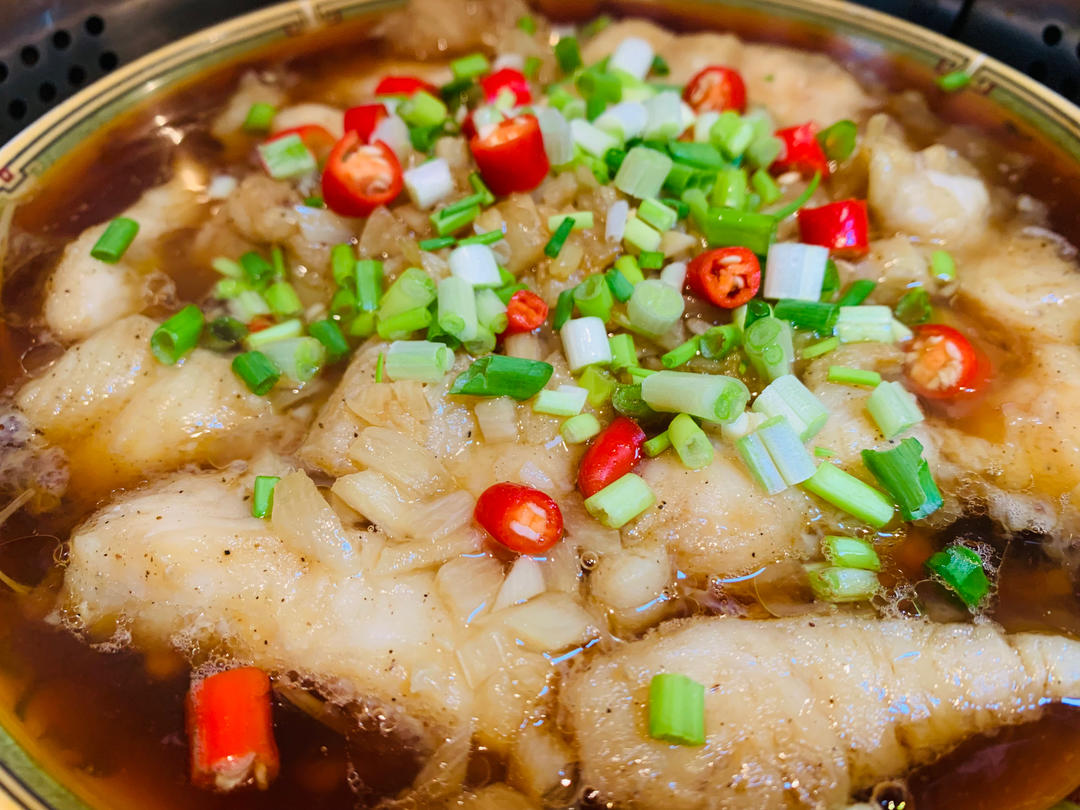 🔥好吃不胖❗️蒜蓉金针菇蒸巴沙鱼❗️