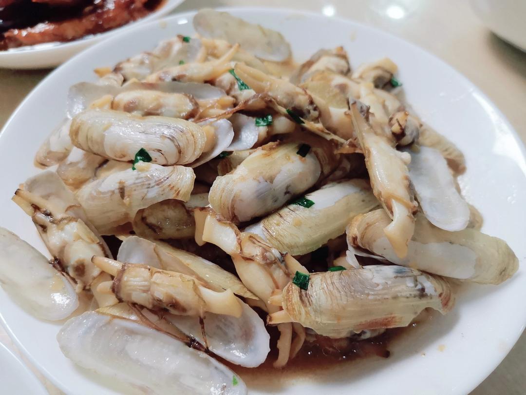 清炒蛏子