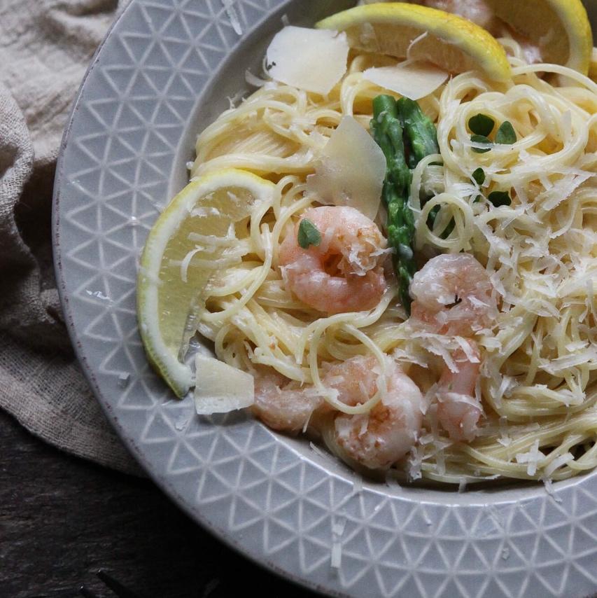 白蘑菇奶油培根意面