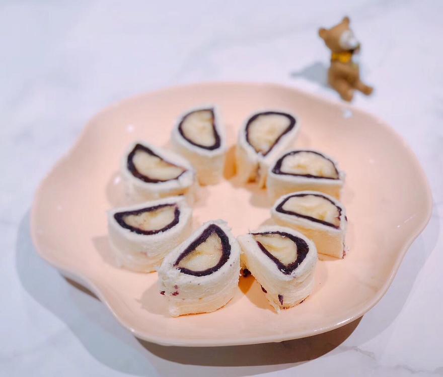 【发现幸福的味道】紫薯香蕉吐司卷