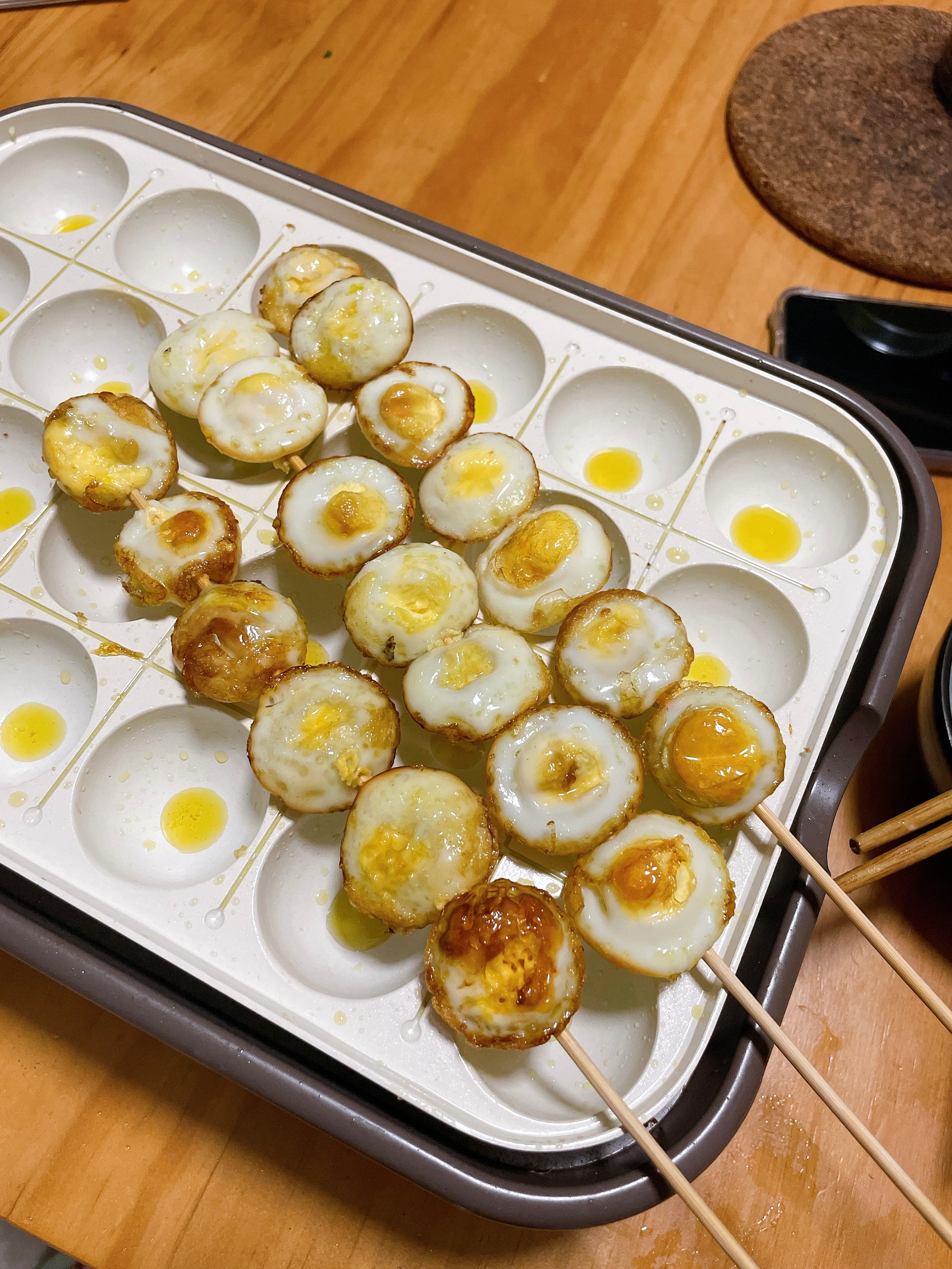 烤鹌鹑蛋——章鱼小丸子模具