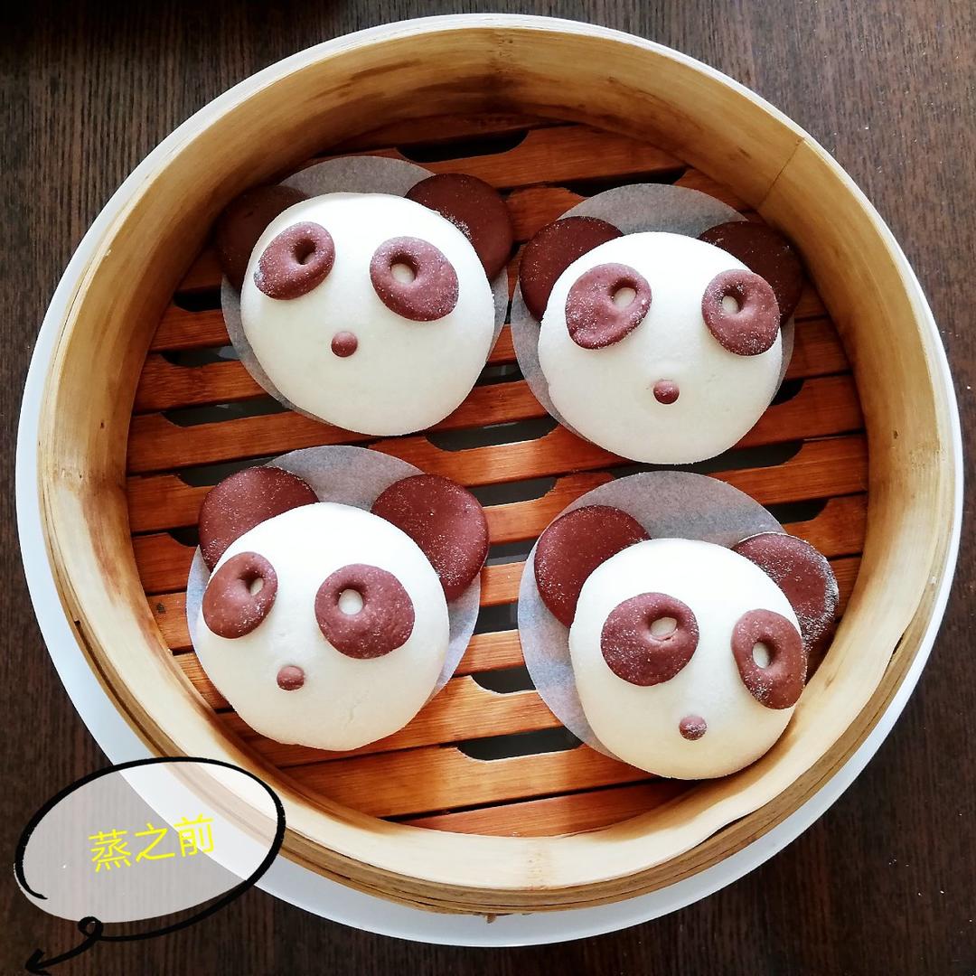 熊猫豆沙包&紫薯包
