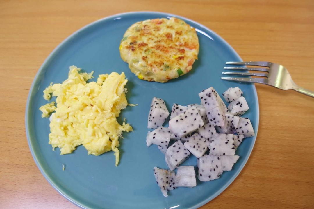 鸡胸肉虾仁鲜蔬饼