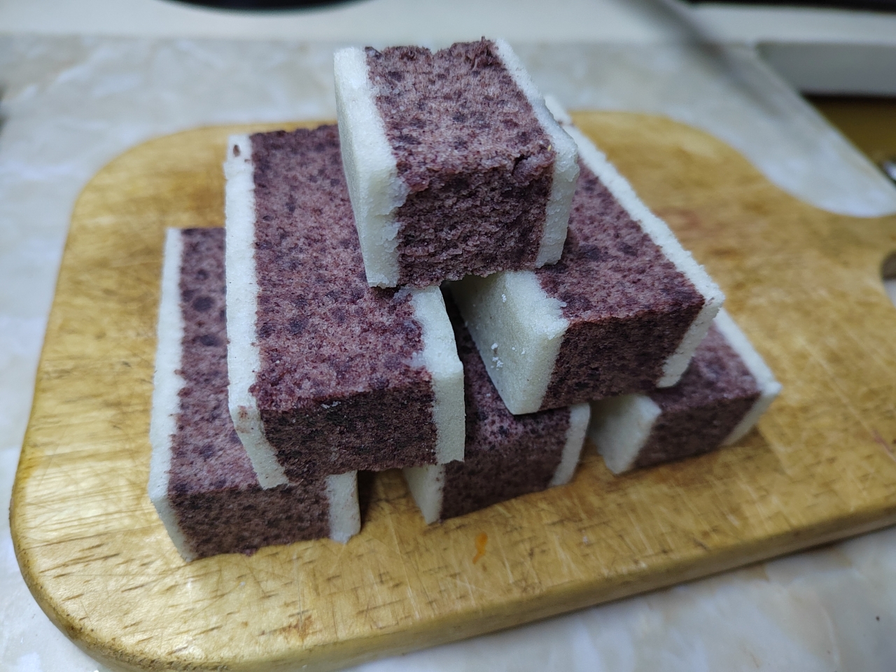 紫米蜂蜜芡实糕的做法