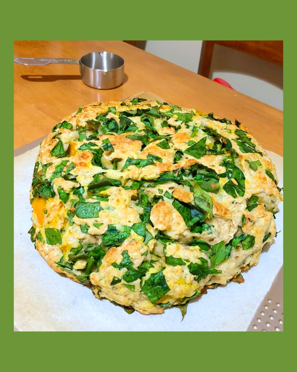 菠菜南瓜奶酪丹波面包丨健康·烘焙